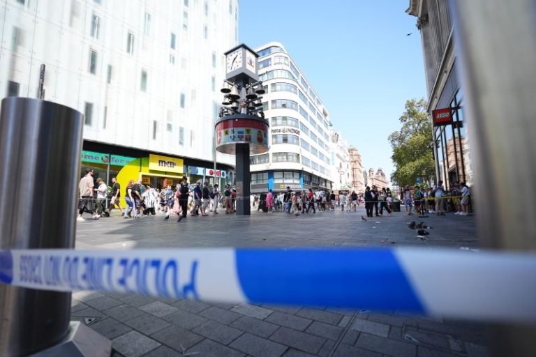 Security guard disarms attacker after girl and woman stabbed in central London