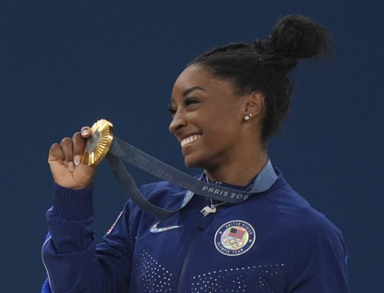 ‘I love my black job’: Simone Biles joins those throwing shade at Trump