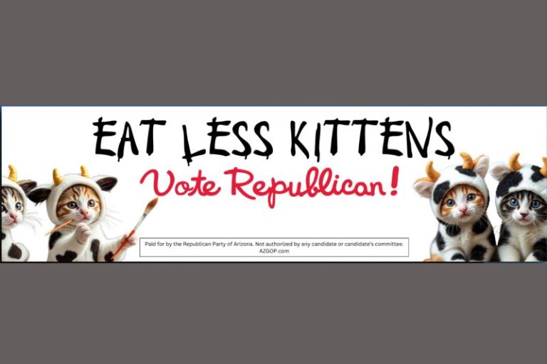 Arizona GOP billboards implore voters to ‘EAT LESS KITTENS’