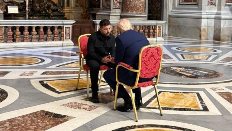 Trump and Zelensky hold war talks inside St. Peter’s Basilica ahead of pope’s funeral
